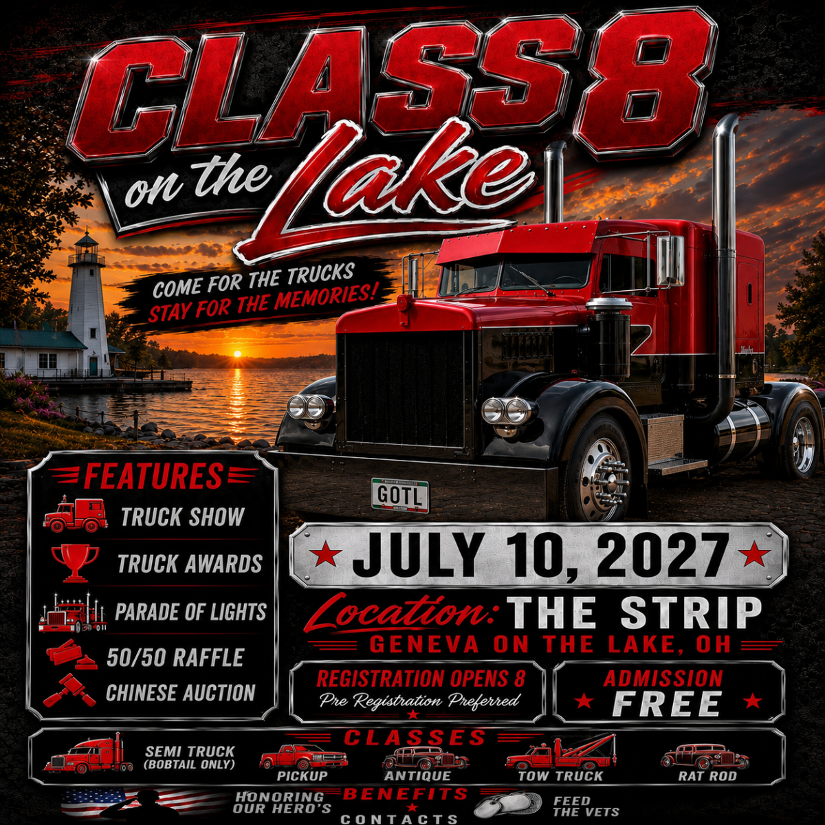 Class 8 on the lake Truck Show & Parade