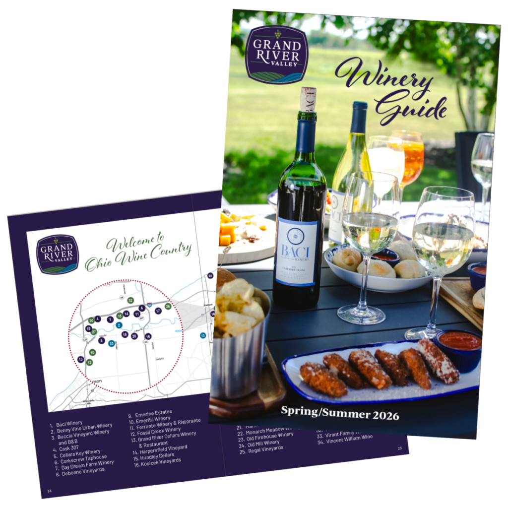 winery guide cover and map
